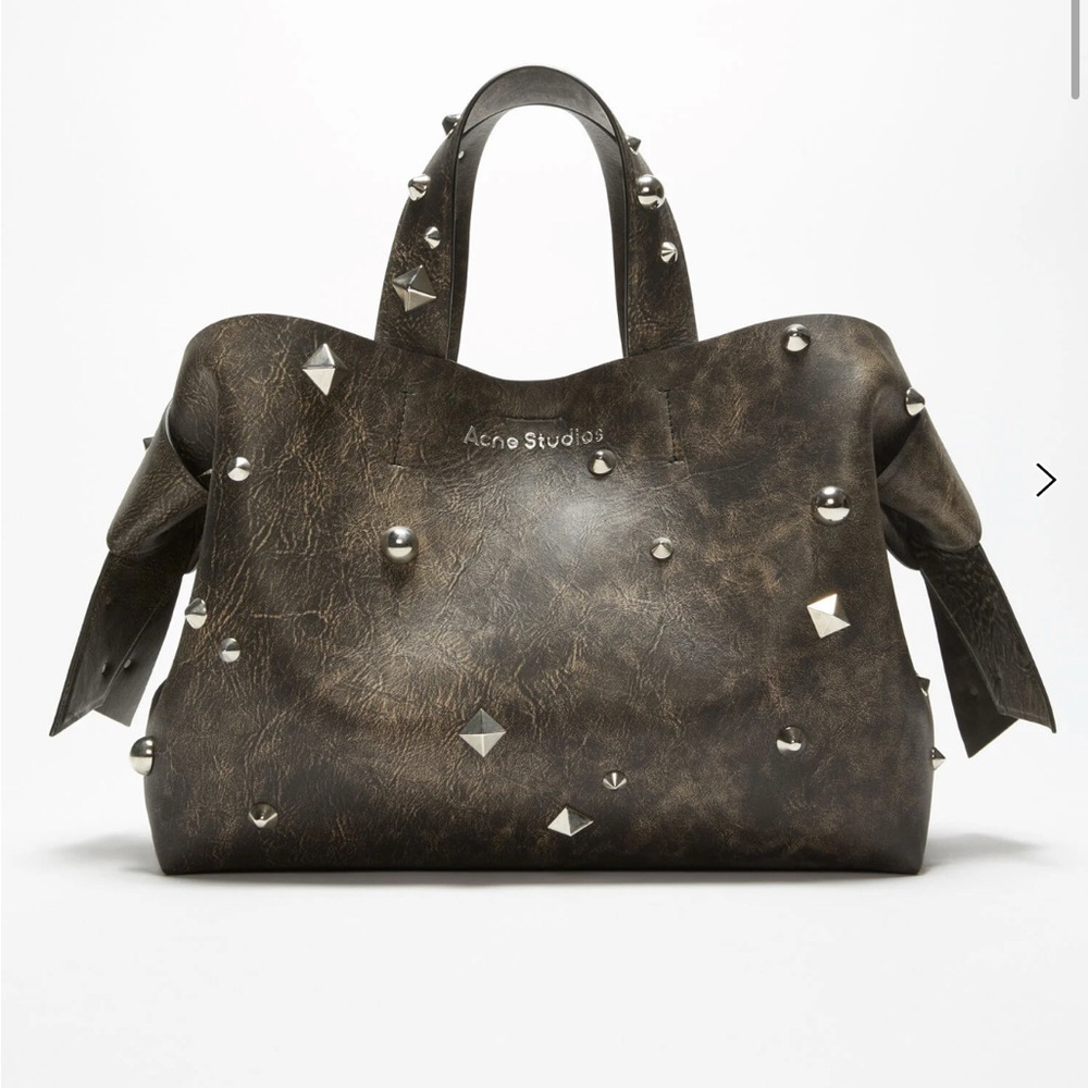 Acne Studios Studded Distressed Black Tote